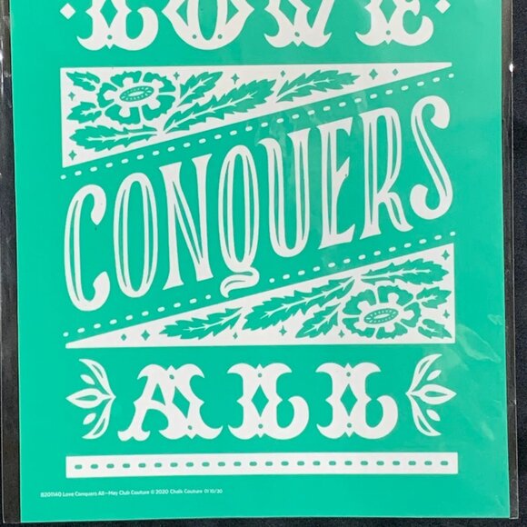 NIP Chalk Couture 'Love Conquers All' Transfer - Picture 2 of 2